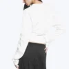 Top de manga larga con pliegues – Blanco Top de manga larga con pliegues – Blanco