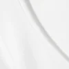 Top de manga larga, corte entallado y cuello redondo – Blanco