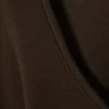 Top de manga larga, corte entallado y cuello redondo – Marrón oscuro