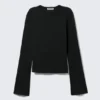 Top de manga larga de algodón – Negro Top de manga larga de algodón – Negro