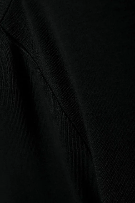 Top de manga larga de algodón – Negro Top de manga larga de algodón – Negro