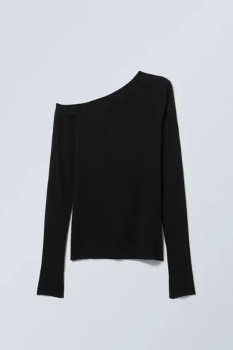 Top de manga larga sin costuras Myra – Negro