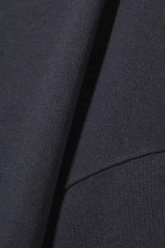 Top de pijama holgado de felpa con hombros descubiertos – Azul oscuro