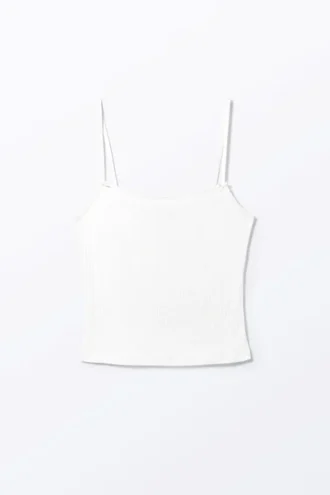 Top de tirantes con punto calado – Blanco roto