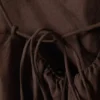 Top de tirantes de popelín con cordón – Marrón oscuro Top de tirantes de popelín con cordón – Marrón oscuro
