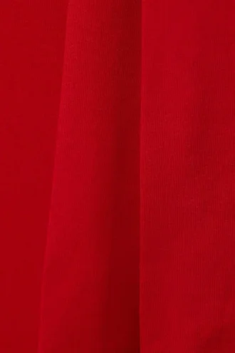 Top de un solo hombro con lazo de lyocell – Rojo