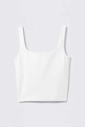 Top deportivo corto – Blanco