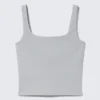 Top deportivo corto – Gris claro empolvado Top deportivo corto – Gris claro empolvado
