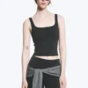 Top deportivo corto – Gris oscuro Top deportivo corto – Gris oscuro