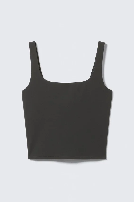 Top deportivo corto – Gris oscuro Top deportivo corto – Gris oscuro
