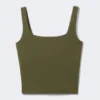Top deportivo corto – Verde caqui oscuro Top deportivo corto – Verde caqui oscuro