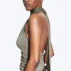 Top drapeado con cuello halter – Dusty Mole