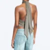 Top drapeado con cuello halter – Dusty Mole