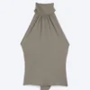 Top drapeado con cuello halter – Dusty Mole