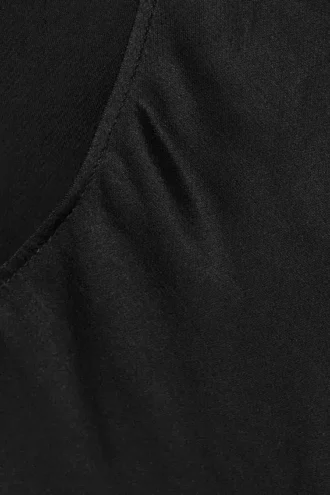Top fruncido sin mangas – Negro