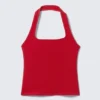 Top halter con cuello cuadrado – Rojo Top halter con cuello cuadrado – Rojo