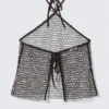 Top halter con lazo de malla – Marrón oscuro