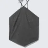 Top halter de corte entallado – Gris oscuro – Stones