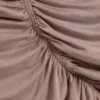 Top halter de jersey con fruncidos – Marrón lavado