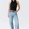 Top halter drapeado – Negro Top halter drapeado – Negro
