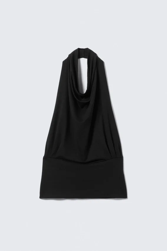 Top halter drapeado – Negro Top halter drapeado – Negro