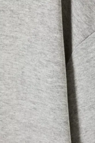 Top oversize de manga larga y tacto suave – Gris jaspeado