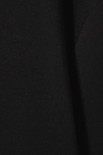 Top oversize de manga larga y tacto suave – Negro