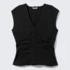 Top sin mangas arrugado – Negro Top sin mangas arrugado – Negro