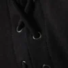Top sin mangas con cordones y cuello barco con ojales – Negro Top sin mangas con cordones y cuello barco con ojales – Negro