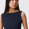 Top sin mangas con cuello barco Annie – Azul oscuro Top sin mangas con cuello barco Annie – Azul oscuro