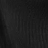 Top sin mangas con cuello barco y canalé – Negro
