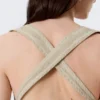 Top sin mangas con cuello en V y cremallera – Light Mole