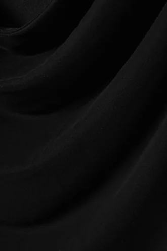 Top sin mangas con drapeado en cascada – Gris oscuro