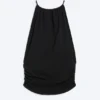 Top sin mangas con fruncido y cuello halter – Negro Top sin mangas con fruncido y cuello halter – Negro