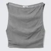 Top sin mangas con lentejuelas – Gris – Strass Top sin mangas con lentejuelas – Gris – Strass