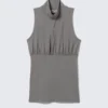 Top sin mangas de cuello alto – Gris Top sin mangas de cuello alto – Gris