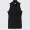 Top sin mangas de cuello alto – Negro Top sin mangas de cuello alto – Negro