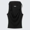 Top sin mangas de lyocell con capucha drapeada – Negro Top sin mangas de lyocell con capucha drapeada – Negro