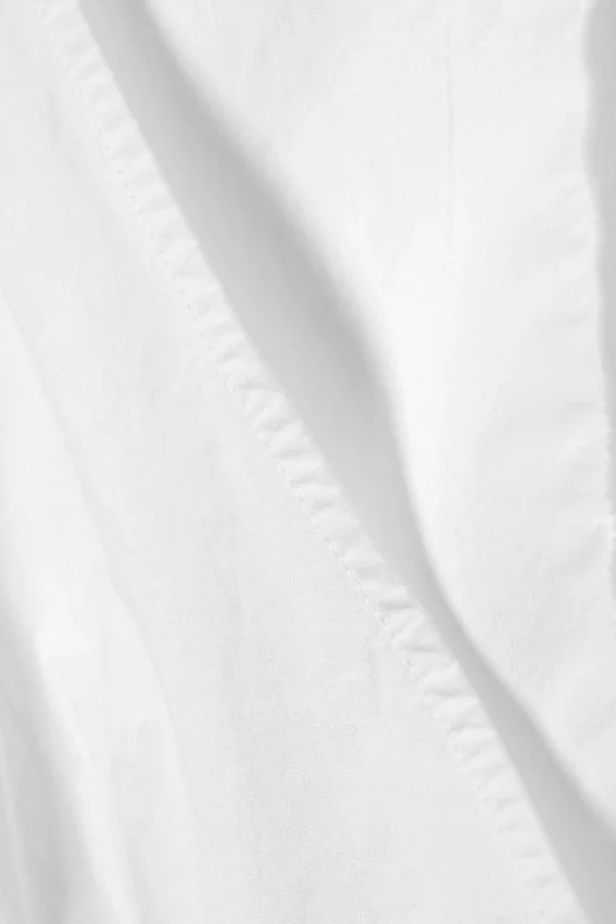 Top sin mangas de popelín de algodón con cuello en V – Blanco Top sin mangas de popelín de algodón con cuello en V – Blanco