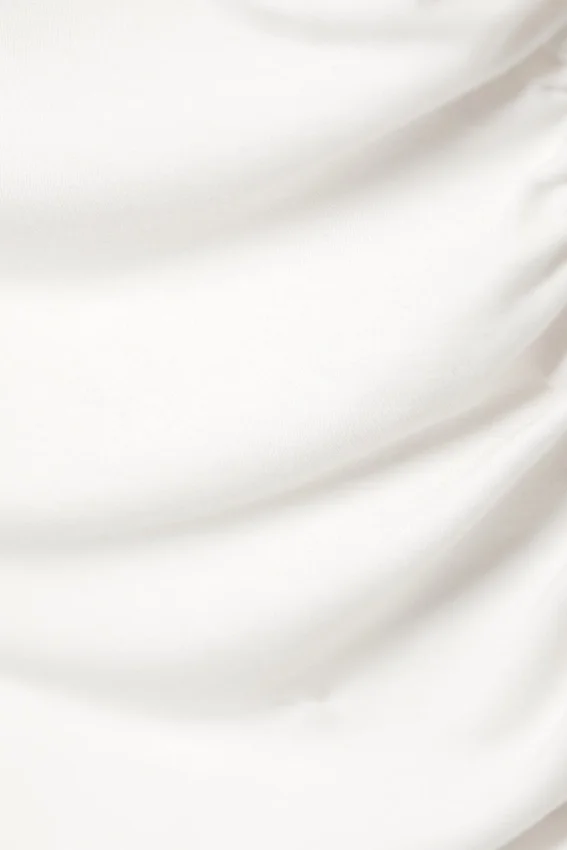 Top sin mangas fruncido de jersey – Blanco Top sin mangas fruncido de jersey – Blanco