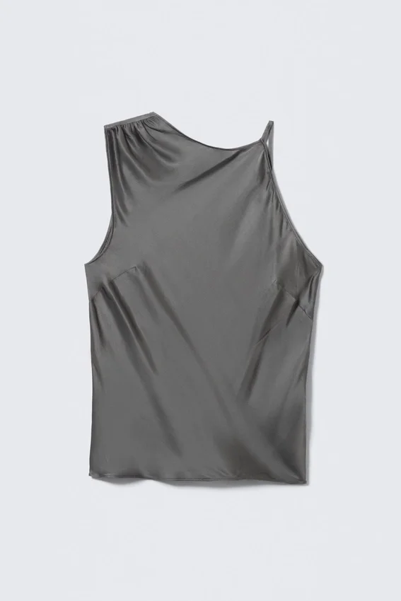 Top sin mangas fruncido – Gris Top sin mangas fruncido – Gris