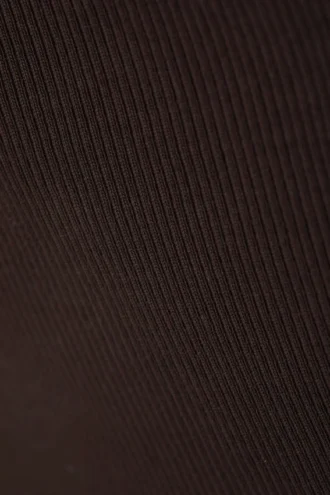 Top sin tirantes Tania Rib – Marrón oscuro
