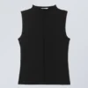 Top suave de cuello alto – Negro Top suave de cuello alto – Negro