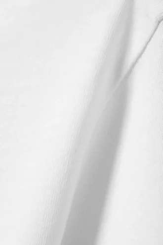 Top suave de jersey de algodón de manga larga – Blanco