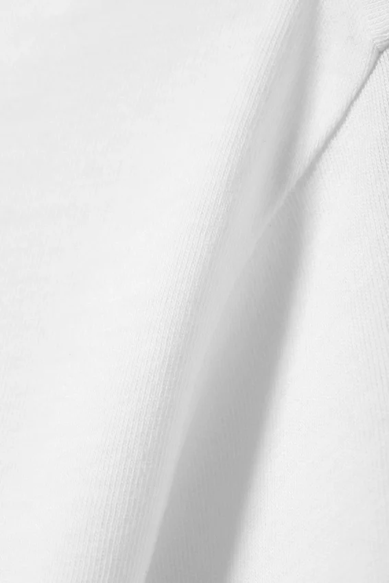 Top suave de jersey de algodón de manga larga – Blanco Top suave de jersey de algodón de manga larga – Blanco