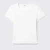 Top suave de manga corta con punto calado – Blanco Top suave de manga corta con punto calado – Blanco