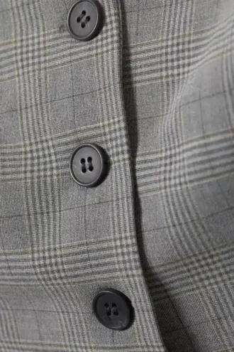 Top tipo chaleco con cuello cuadrado – Cuadros oscuros