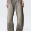 Vaqueros Abell de talle medio y corte recto – Barrel gris – Gris medio Vaqueros Abell de talle medio y corte recto – Barrel gris – Gris medio