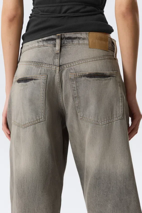 Vaqueros Abell de talle medio y corte recto – Barrel gris – Gris medio Vaqueros Abell de talle medio y corte recto – Barrel gris – Gris medio