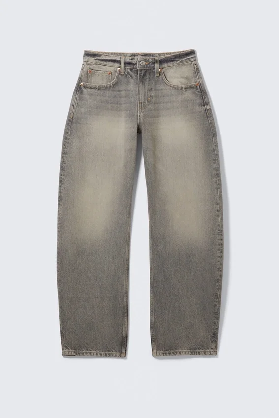 Vaqueros Abell de talle medio y corte recto – Barrel gris – Gris medio Vaqueros Abell de talle medio y corte recto – Barrel gris – Gris medio